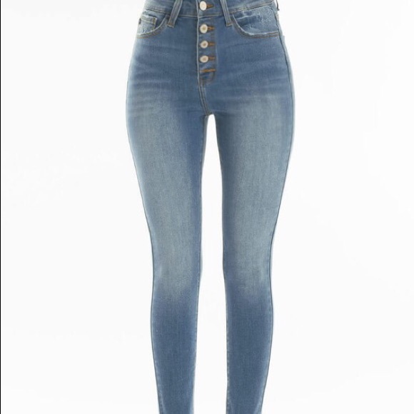 🆕KANCAN RESTOCKED 💥SKINNY JEAN WITH FRAYED HEM - Picture 2 of 9